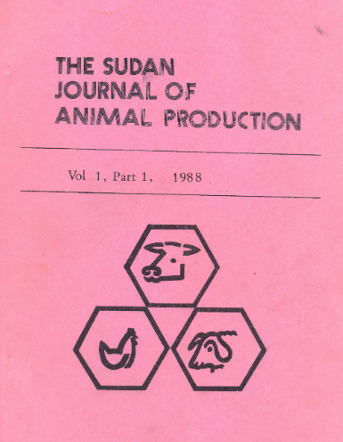 THE SUDAN JOURNAL OF ANIMAL PRODUCTION     VOLUME 1, 1988