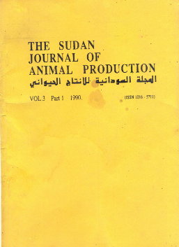 THE SUDAN JOURNAL OF ANIMAL PRODUCTION VOLUME 3, 1990 Published: 1990-06-1